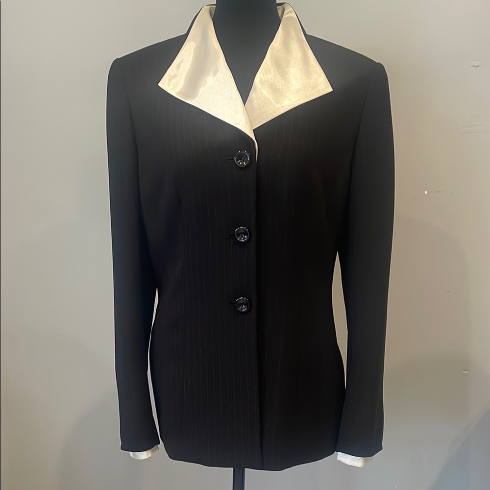 Elegant Black and White Blazer